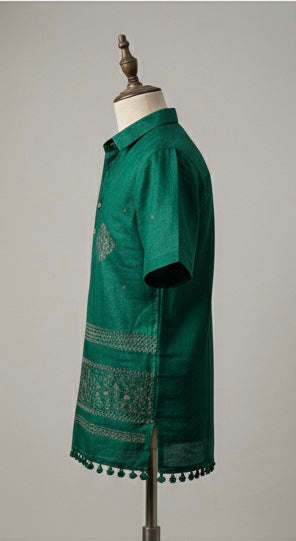 SIDISHA®️ Nivra — Handcrafted Ivory Shirt