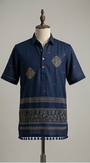 SIDISHA®️ Nivra — Handcrafted Ivory Shirt