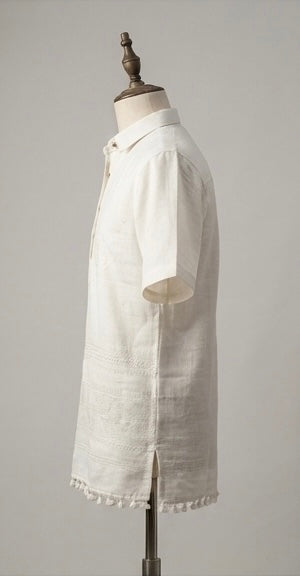 SIDISHA®️ Nivra — Handcrafted Ivory Shirt