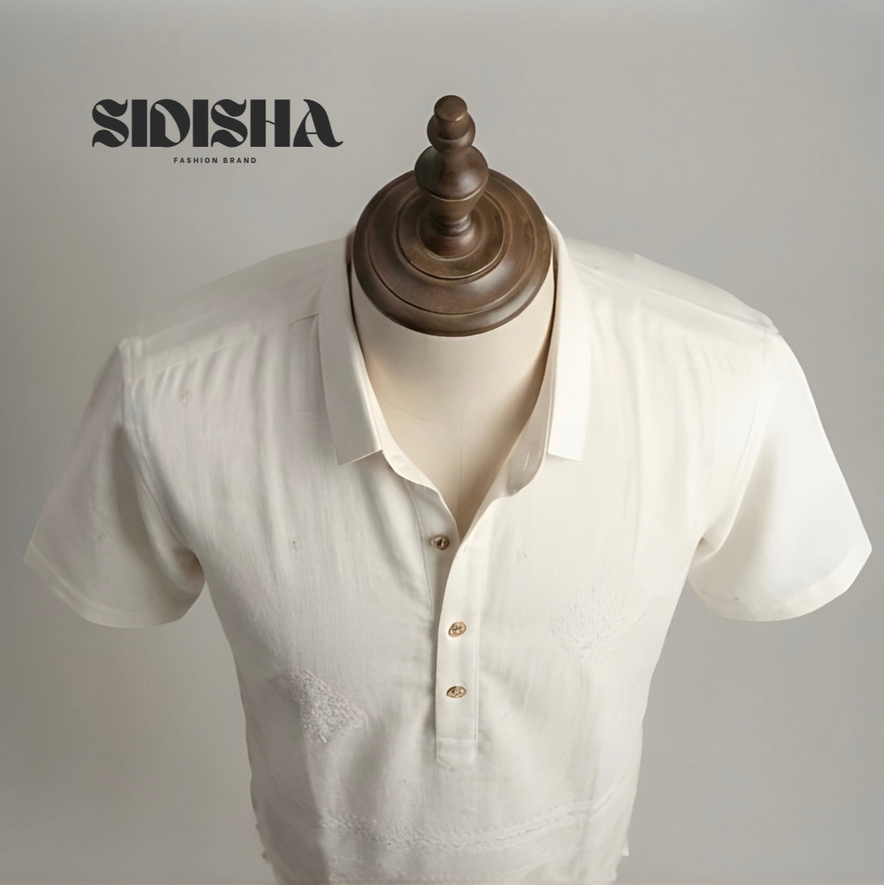 SIDISHA®️ Nivra — Handcrafted Ivory Shirt