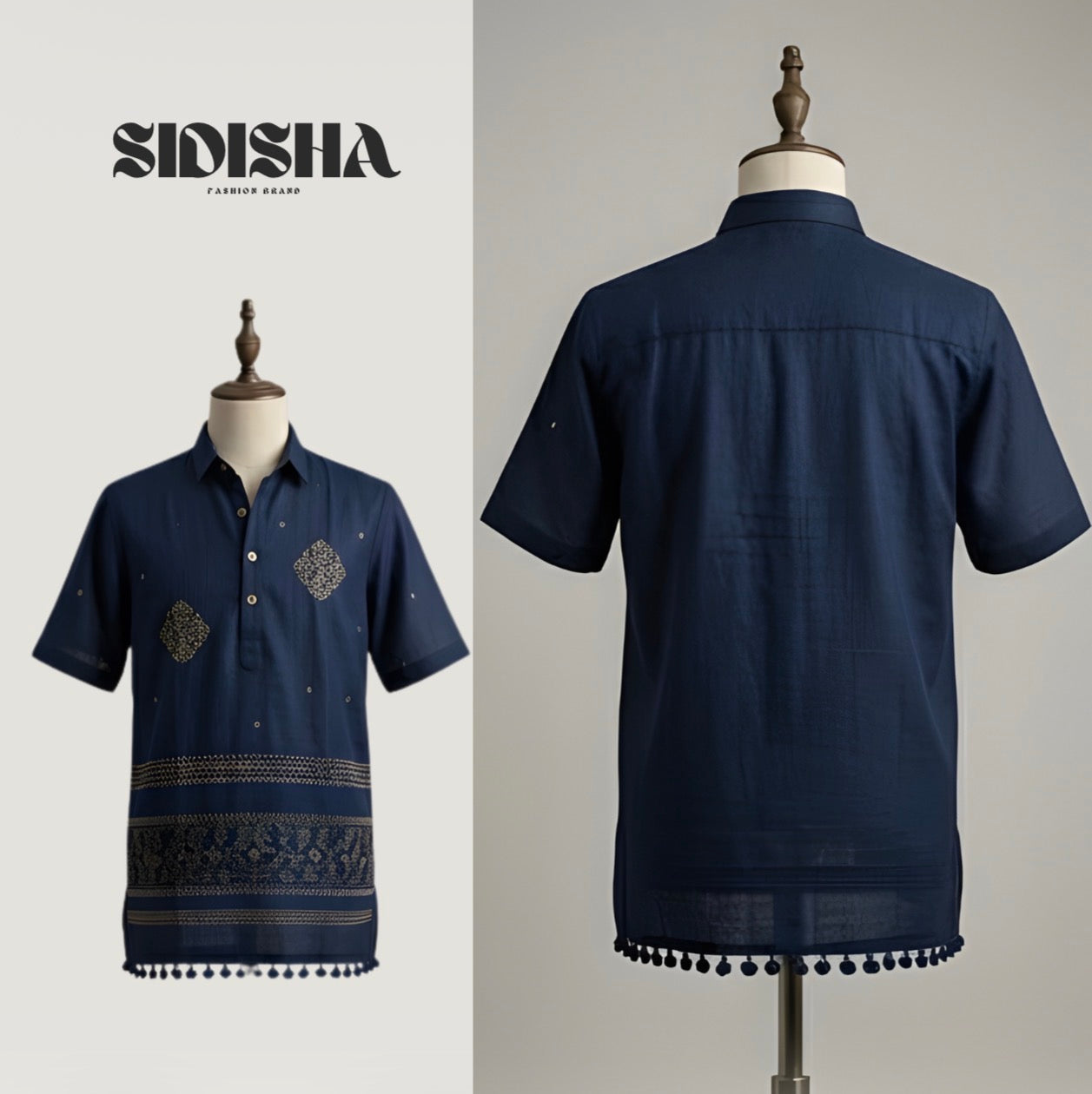 SIDISHA®️ Nivra — Handcrafted Ivory Shirt